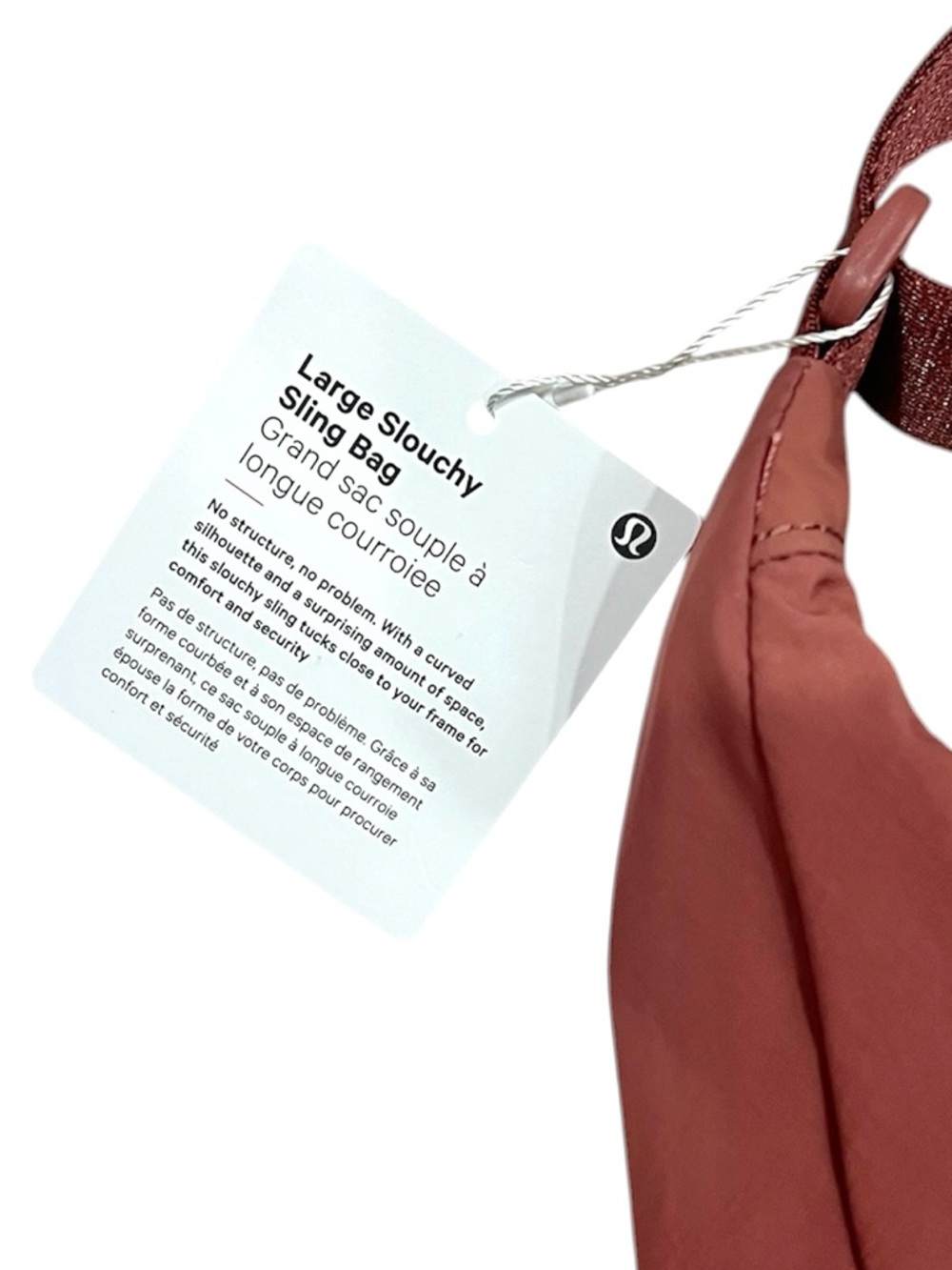 NWT Lululemon Large Slouchy Sling Hobo Crossbody Bag 13L in Dusk Dusty Rose Gold - Picture 8 of 8